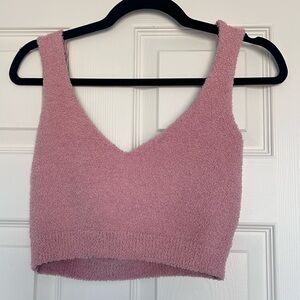 South boutique fuzzy crop top